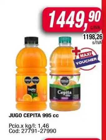 Maxiconsumo JUGO CEPITA 995 cc oferta