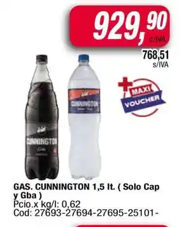 Maxiconsumo GAS. CUNNINGTON 1,5 lt. (Solo Cap y Gba) oferta