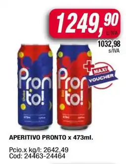 Maxiconsumo APERITIVO PRONTO x 473ml oferta