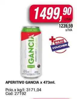 Maxiconsumo APERITIVO GANCIA x 473ml oferta