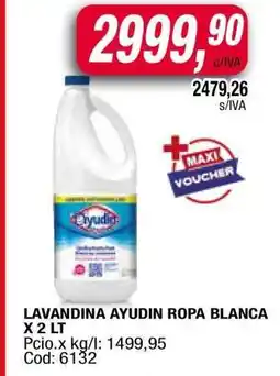 Maxiconsumo Lavandina Ayudin Ropa Blanca x 2 LT oferta