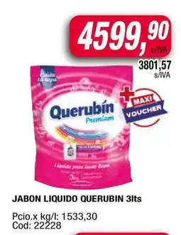 Maxiconsumo JABON LIQUIDO QUERUBIN 3lts oferta
