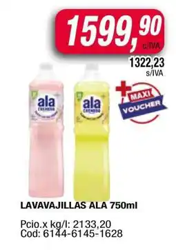 Maxiconsumo LAVAVAJILLAS ALA 750ml oferta