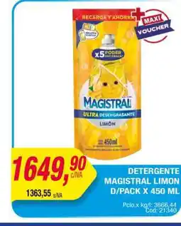 Maxiconsumo DETERGENTE MAGISTRAL LIMON D/ PACK X 450 ML oferta
