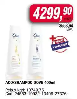 Maxiconsumo ACO/SHAMPOO DOVE 400ml oferta