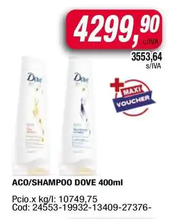 Maxiconsumo ACO/SHAMPOO DOVE 400ml oferta
