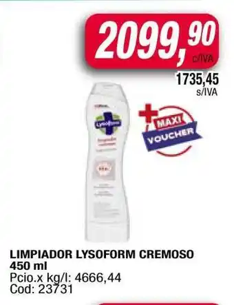 Maxiconsumo LIMPIADOR LYSOFORM CREMOSO oferta
