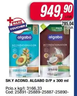 Maxiconsumo SH.Y ACOND. ALGABO D/P x 300 ml oferta