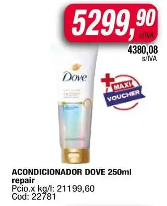 Maxiconsumo ACONDICIONADOR DOVE 250ml repair oferta