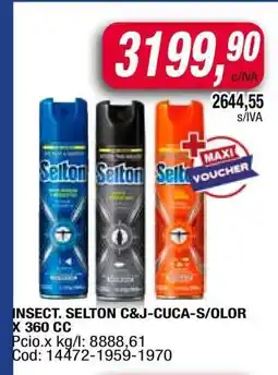 Maxiconsumo INSECT. SELTON C&J-CUCA-S/OLOR X 360 CC oferta