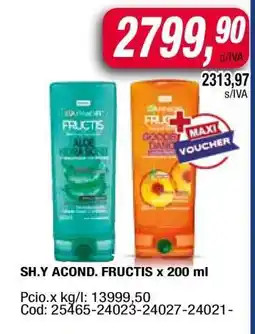 Maxiconsumo SH.Y ACOND. FRUCTIS x 200 ml oferta