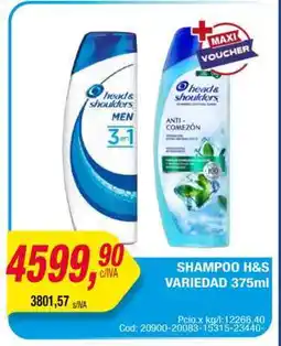 Maxiconsumo SHAMPOO H&S VARIEDAD 375ml oferta