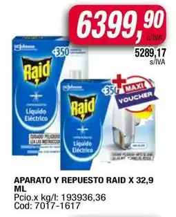 Maxiconsumo APARATO Y REPUESTO RAID X 32,9 ML oferta