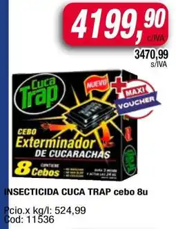 Maxiconsumo INSECTICIDA CUCA TRAP cebo 8u oferta