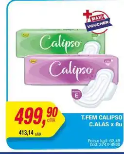 Maxiconsumo T.FEM CALIPSO C/ALAS x 8u oferta