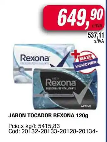 Maxiconsumo JABON TOCADOR REXONA 120g oferta