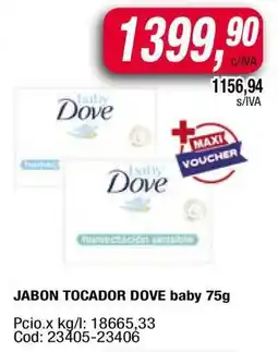 Maxiconsumo JABON TOCADOR DOVE BABY 75g oferta