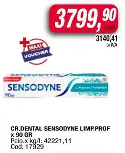 Maxiconsumo CR.DENTAL SENSODYNE LIMP.PROF x 90 GR oferta