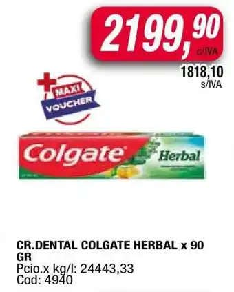 Maxiconsumo CR.DENTAL COLGATE HERBAL x 90 GR oferta