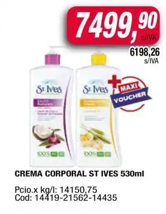 Maxiconsumo CREMA CORPORAL ST IVES 530ml oferta