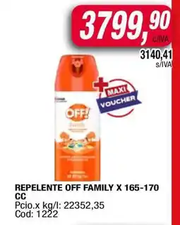Maxiconsumo Repelente OFF Family oferta