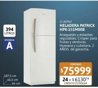 Samsung Heladera con freezer patrick 393 litros hpk151m00b oferta