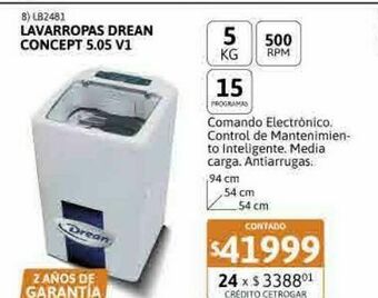 Lavarropas drean concept 5.05 v1 5kg 500rpm