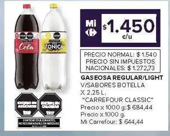 Carrefour Market Gaseosa Regular/Light oferta