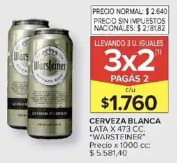 Carrefour Market Warsteiner cerveza blanca oferta