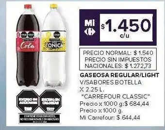 Carrefour Gaseosa Regular/Light oferta