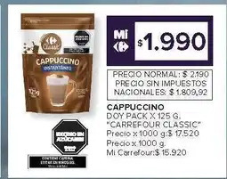 Carrefour Cappuccino Doy Pack x 125 g oferta