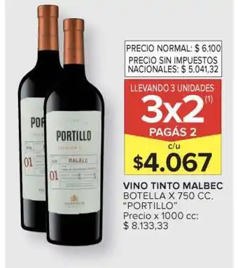Carrefour Vino Tinto Malbec Portillo oferta