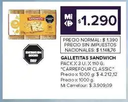 Carrefour Market Galletitas Sandwich oferta