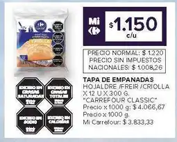 Carrefour Market Tapa de Empanadas oferta