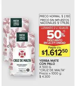 Carrefour Market Yerba Mate con Palo oferta