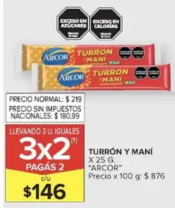 Carrefour Market Turrón y maní oferta