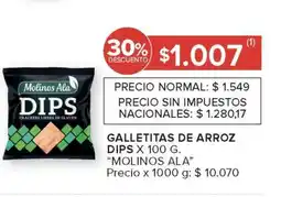 Carrefour Market Galletitas de Arroz Dips x 100 g 'Molinos Ala' oferta