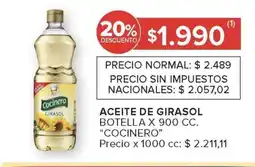 Carrefour Market Aceite de Girasol Cocinero oferta