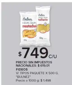 Carrefour Market Fideos Bulnez oferta