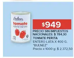 Carrefour Market Tomate Perita Entero Lata x 400 g 'Bulnez' oferta