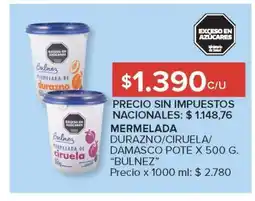Carrefour Market Mermelada Durazno/Ciruela/Damasco Pote x 500 g 'Bulnez' oferta