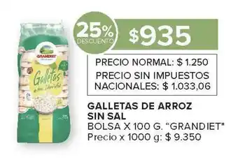 Carrefour Market Galletas de Arroz Sin Sal oferta
