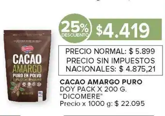 Carrefour Market Cacao Amargo Puro oferta