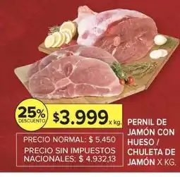 Carrefour Market Pernil de Jamón con Hueso / Chuleta de Jamón x kg oferta