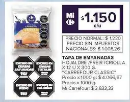 Carrefour Tapa de Empanadas oferta