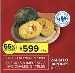 Carrefour Market Zapallo Japonés x kg oferta