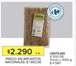 Carrefour Market Lentejas oferta