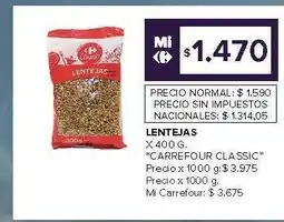 Carrefour Lentejas oferta