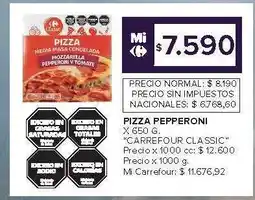Carrefour Pizza Pepperoni oferta