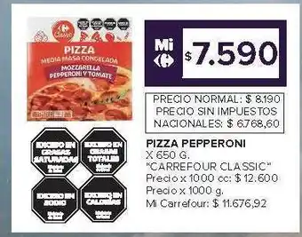 Carrefour Pizza Pepperoni oferta
